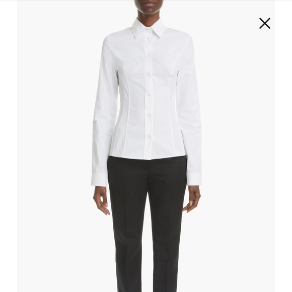 Givenchy Tailored Organic Cotton Poplin Button-Up Shirt - Picture 1 of 6